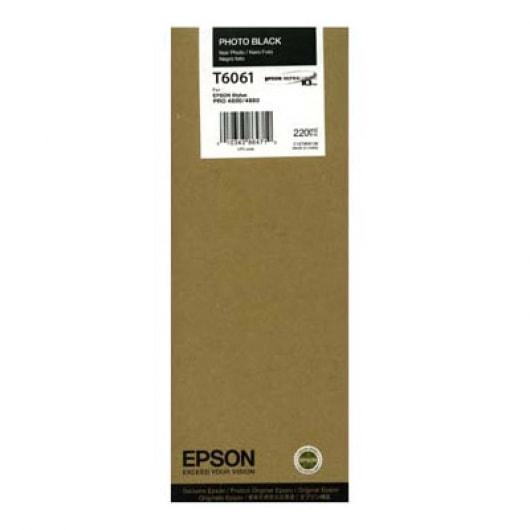 Epson Tinte T6061 Photo Black, 220 ml