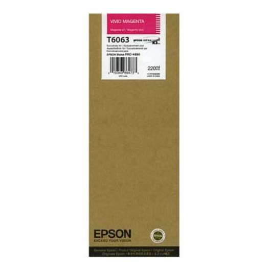 Epson Tinte T6063 Vivid Magenta, 220 ml