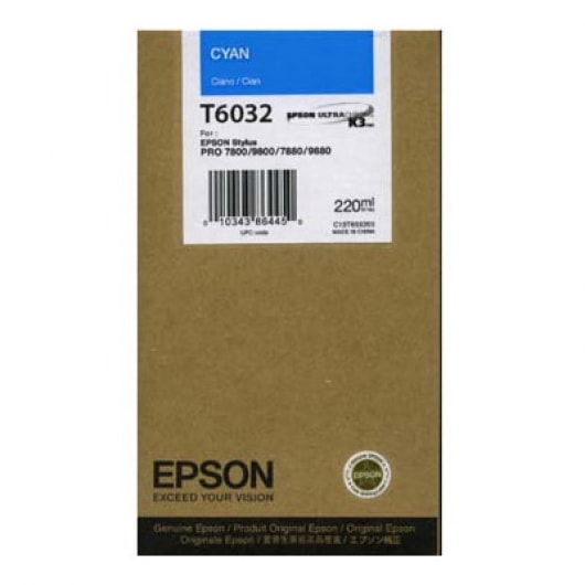 Epson Tinte T6032 Cyan, 220 ml