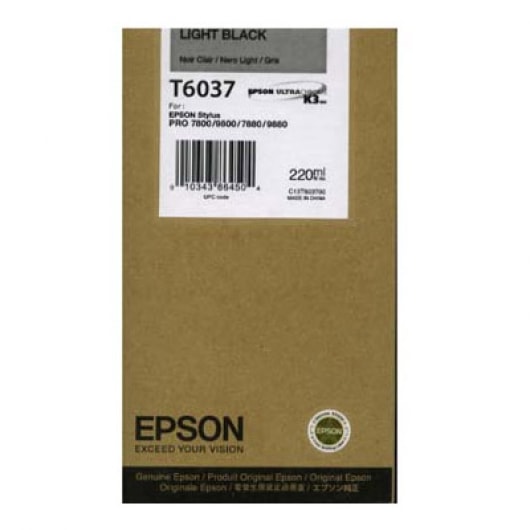 Epson Tinte T6037 Light Black, 220 ml