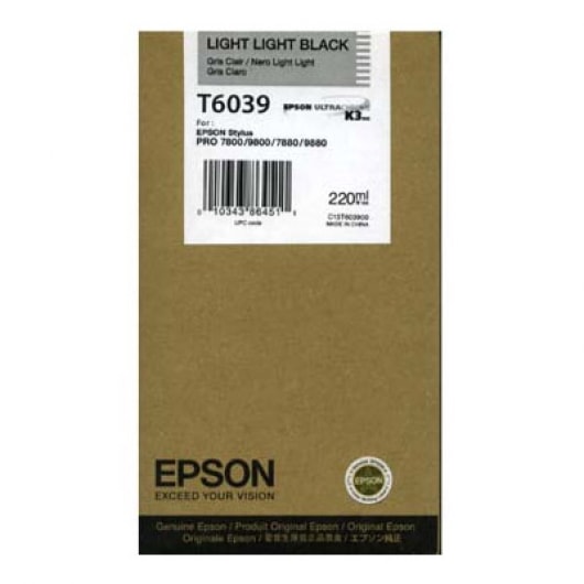 Epson Tinte T6039 Light Light Black, 220 ml