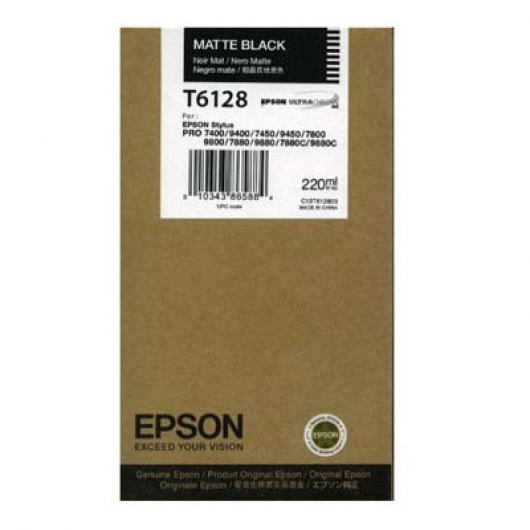 Epson Tinte T6128 Matt Black, 220 ml
