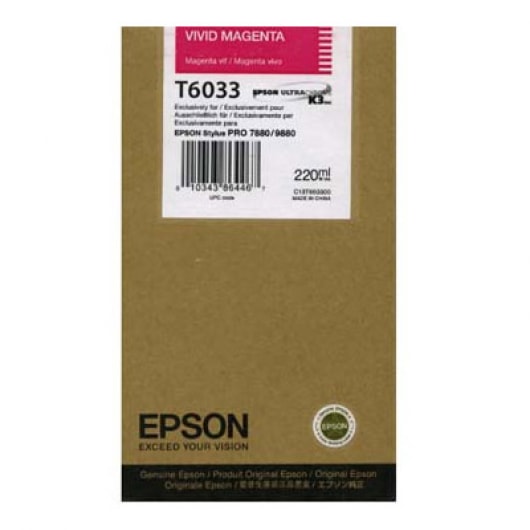 Epson Tinte T6033 Vivid Magenta, 220 ml