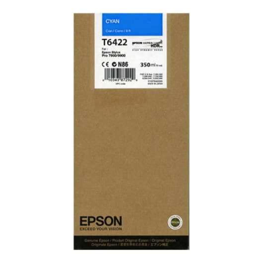 Epson Tinte T5962 Cyan UltraChrome HDR, 350 ml