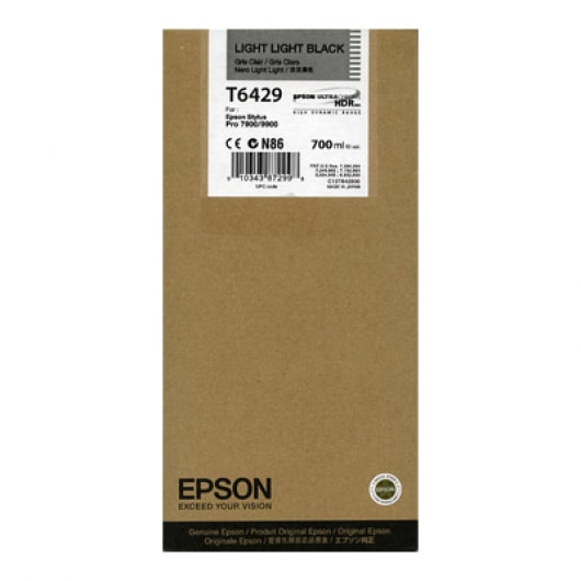 Epson Tinte T6369 Light Light Black UltraChrome HDR, 700 ml