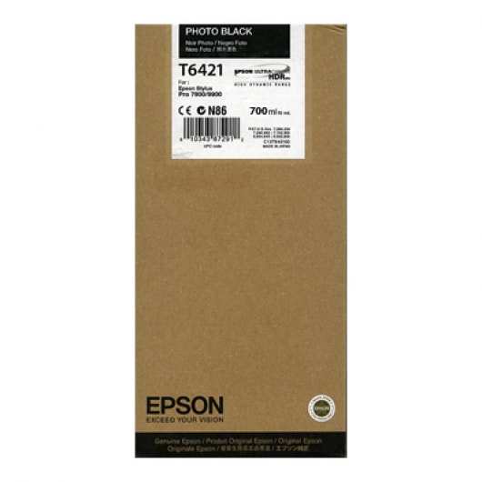 Epson Tinte T6361 Photo Black UltraChrome HDR, 700 ml