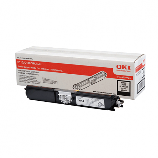 OKI Toner Schwarz HC für C110 C130 MC160, 2k5