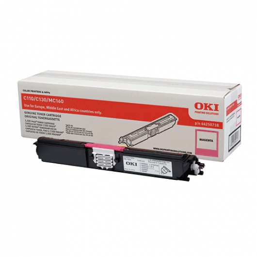 OKI Toner Magenta LC für C110 C130 MC160, 1k5
