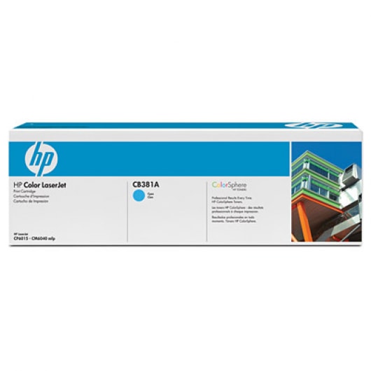 HP Toner Cyan CB381A für Color LaserJet CP6015 CM6030 CM6040, 21k