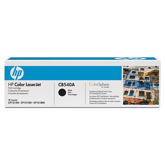 HP Toner Schwarz CB540A für Color LaserJet CP1215 CP1515 CM1312, 2k2