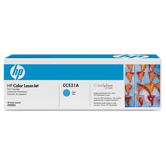 HP Toner Cyan CC531A für Color LaserJet CP2025 CM2320, 2k8