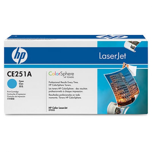 HP Toner Cyan CE251A für Color LaserJet CP3525 CM3530, 7k