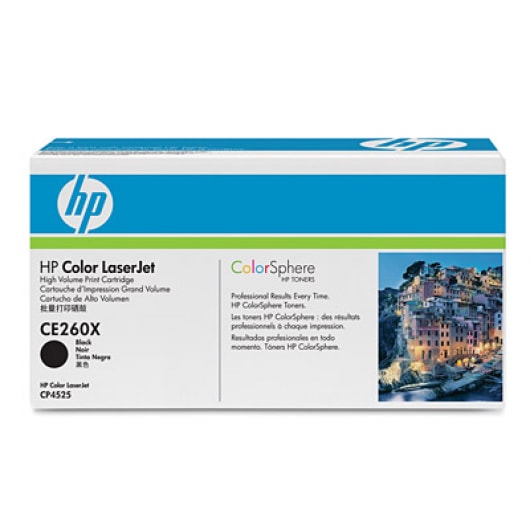HP Toner Schwarz CE260X für Color Laserjet CP4525, 17.000 Seiten