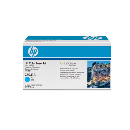 HP Toner Cyan CF031A für Color Laserjet CM4540, 12k5
