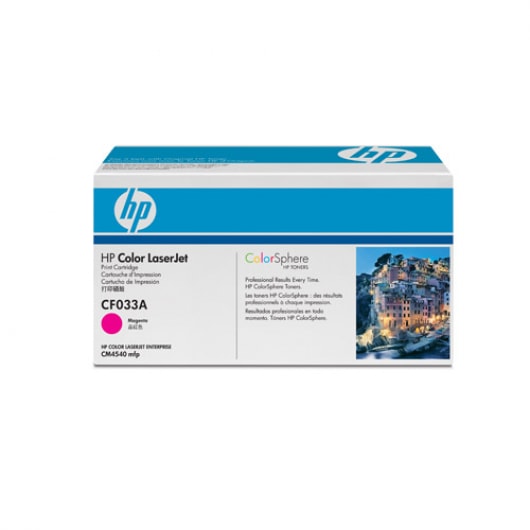 HP Toner Magenta CF033 für Color Laserjet CM4540, 12k5