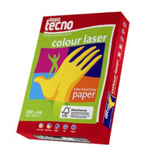 inapa tecno Colour Laser Papier, DIN A4, 80g/qm, hochweiss
