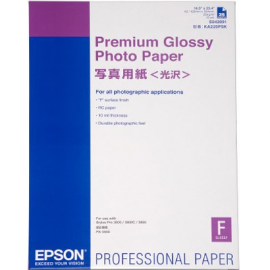 EPSON Premium Glossy Photo Paper DIN A2 25 Blatt C13S042091