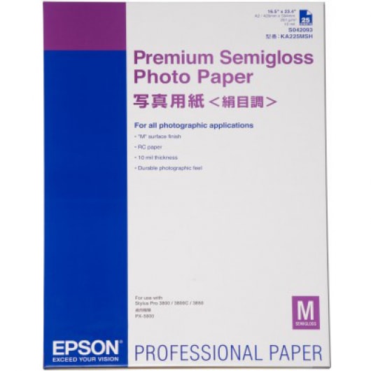 EPSON Premium Semigloss Photo Paper DIN A2 25 Blatt C13S042093