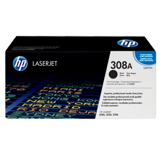 HP Toner Schwarz Q2670A für Color LaserJet 3500 3550 3700, 6.000 Seiten