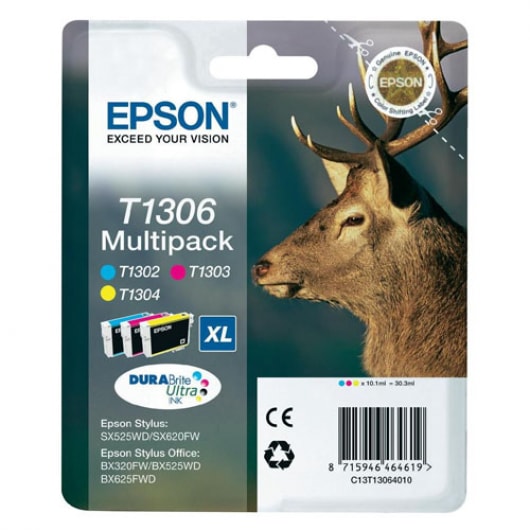 Epson Tinte Multipack T1306 CMY XL DURABrite, 10.1 ml