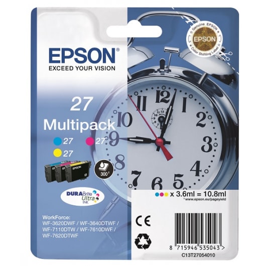 Epson Tinte 27 Multipack CMY C13T27054010