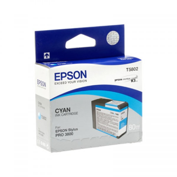 Epson Tinte T5802 Cyan, 80 ml