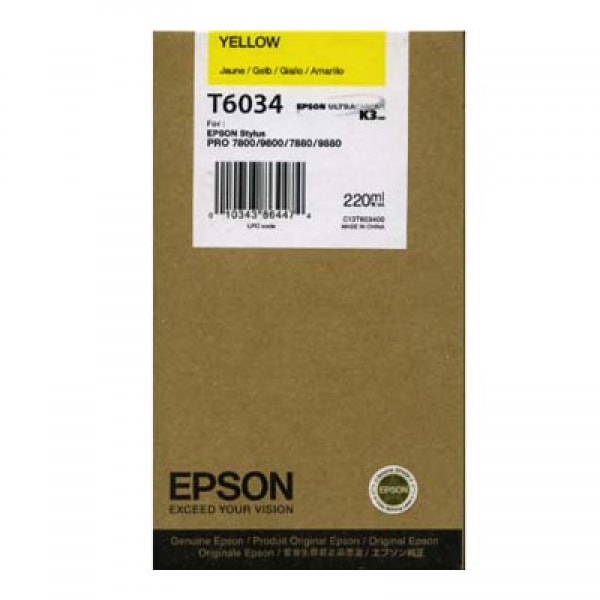 Epson Tinte T6034 Yellow, 220 ml