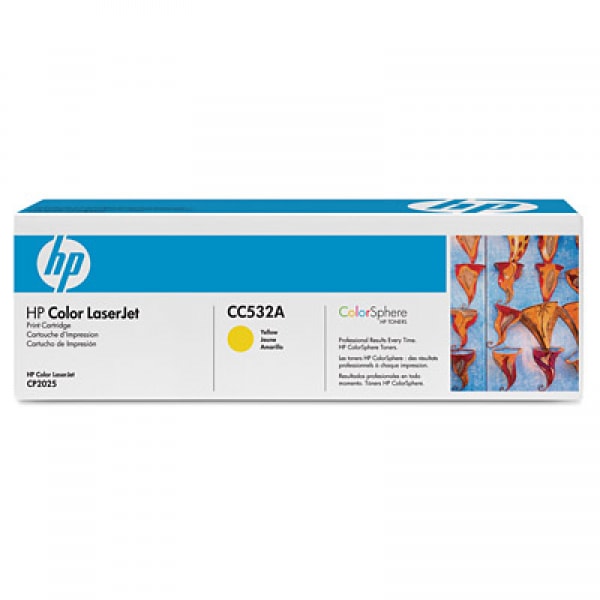 HP Toner Yellow CC532A für Color LaserJet CP2025 CM2320, 2k8