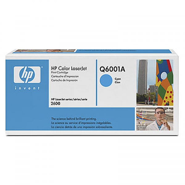 HP Toner Cyan Q6001A für Color LaserJet 1600 2600 2605 CM1015 CM1017, 2k