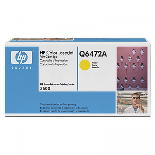 HP Toner Yellow Q6472A für Color LaserJet 3600, 4k