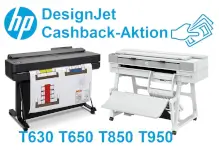 HP Cashback-Aktion für DesignJet T630, T650, T850 und T950