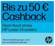 HP Cashback-Aktion für S/W-Laserdrucker