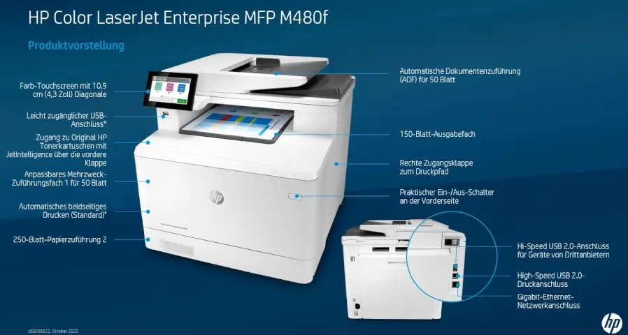 HP Color LaserJet Enterprise MFP M480f Produktpräsentation