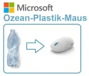 Microsoft Ozean-Plastik-Maus - eine Maus aus recycelten Plastikabfällen