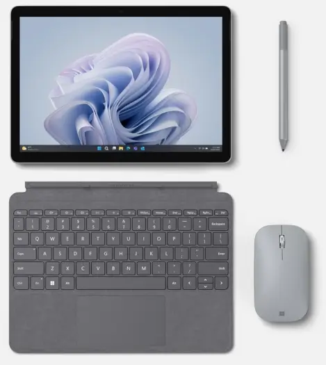 Microsoft Surface Go 4 - das leistungsstarke Tablet mit praktischem, optionalen Zubehör