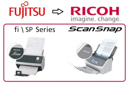 Dokumentenscanner der fi-, SP- und ScanSnap-Serien werden von Fujitsu auf Ricoh rebranded.