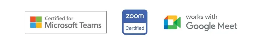 Zertifiziert für Teams, Zoom und Google Meet