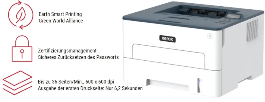 Xerox B230 Schwarzweißdrucker Features