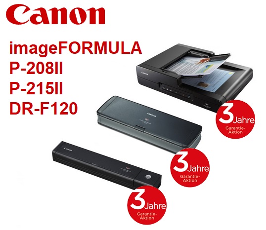 Canon Scanner - jetzt mit 3 Jahren kostenloser Garantie