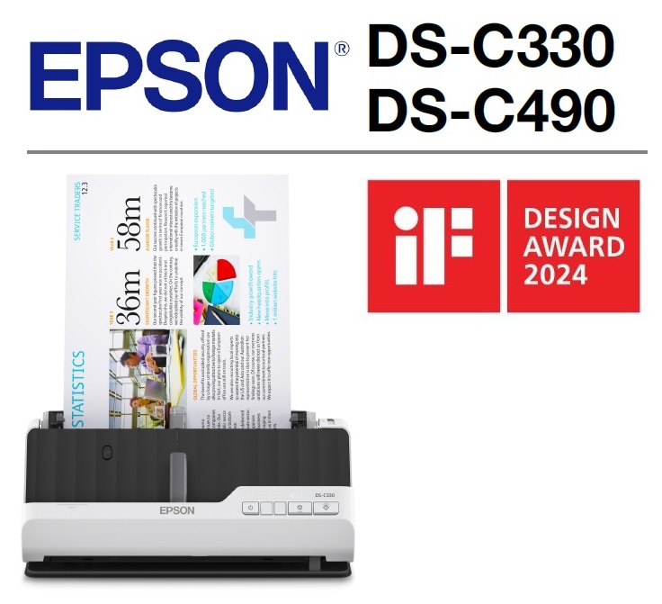 iF Design Award 2024 für Epson Scanner DS-C330 und DS-C490