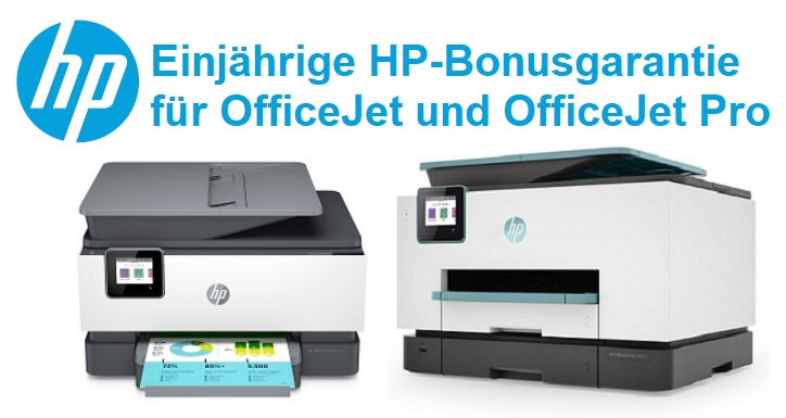 HP-Bonusgarantie für 1 Jahr für ausgewählte HP+ OfficeJet und HP+ OfficeJet Pro All-in-One-Drucker