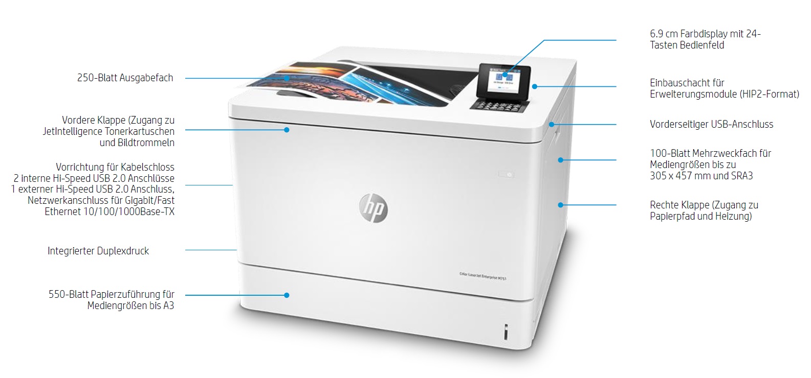 HP Color LaserJet Enterprise M751dn Produktansicht