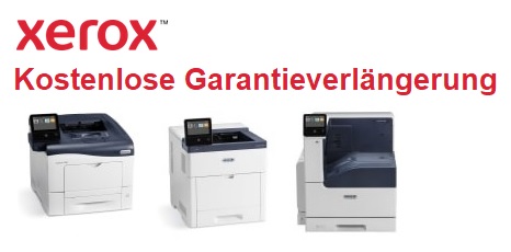 Xerox kostenlose Garantieverlängerung für Drucker und Multifunktionssysteme